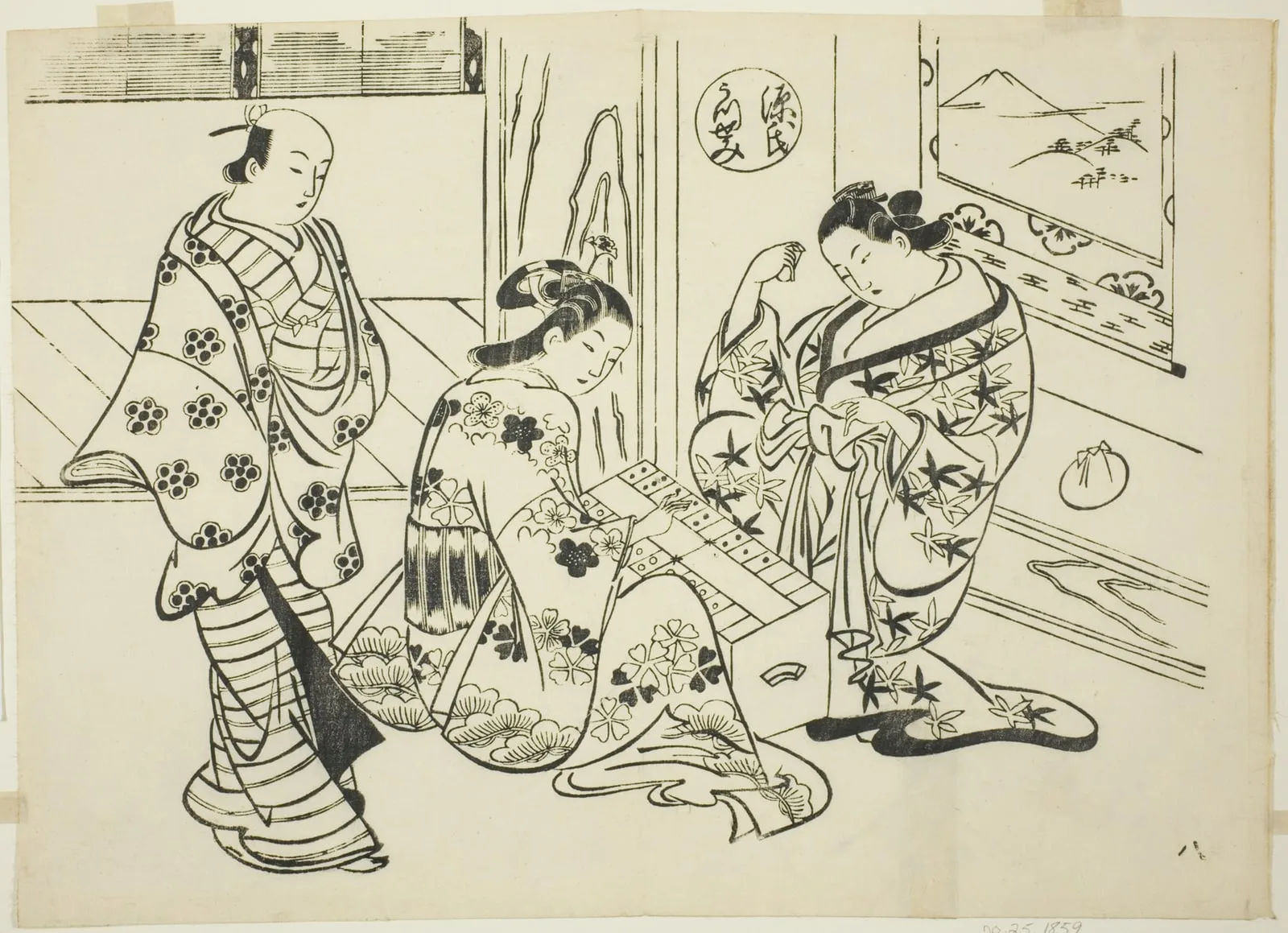 The Utsusemi Chapter from "The Tale of Genji" (Genji Utsusemi), from a series of Genji parodies