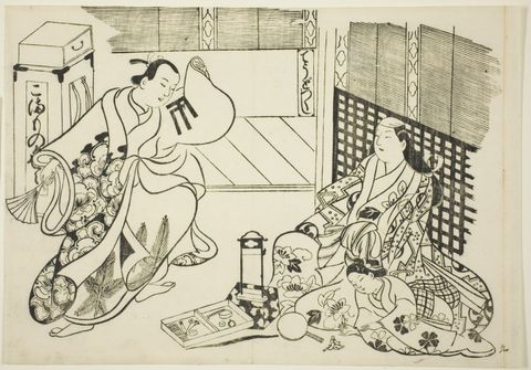 All Kinds of Household Items (Chodo zukushi), from the series "Famous Scenes from Japanese Puppet Plays (Yamato irotake)"