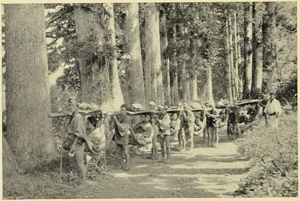 Kago Bearers (Japan: Described and Illustrated by the Japanese, Section 1, leaf 29)