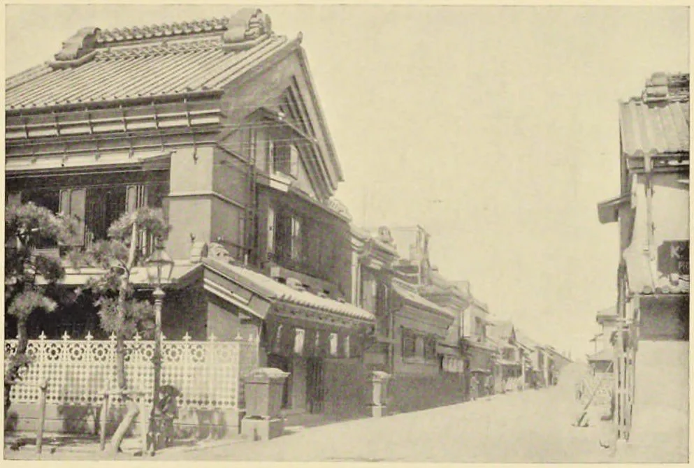 Street Scene in Yokohama (Japan: Described and Illustrated by the Japanese, Section 8, leaf 52)