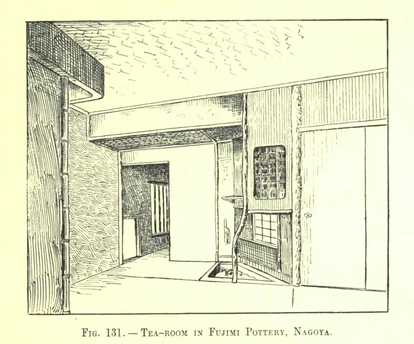 Fig. 131. TEA-ROOM IN FUJIMI POTTKRT, NAGOYA (Japanese Homes and Their Surroundings)