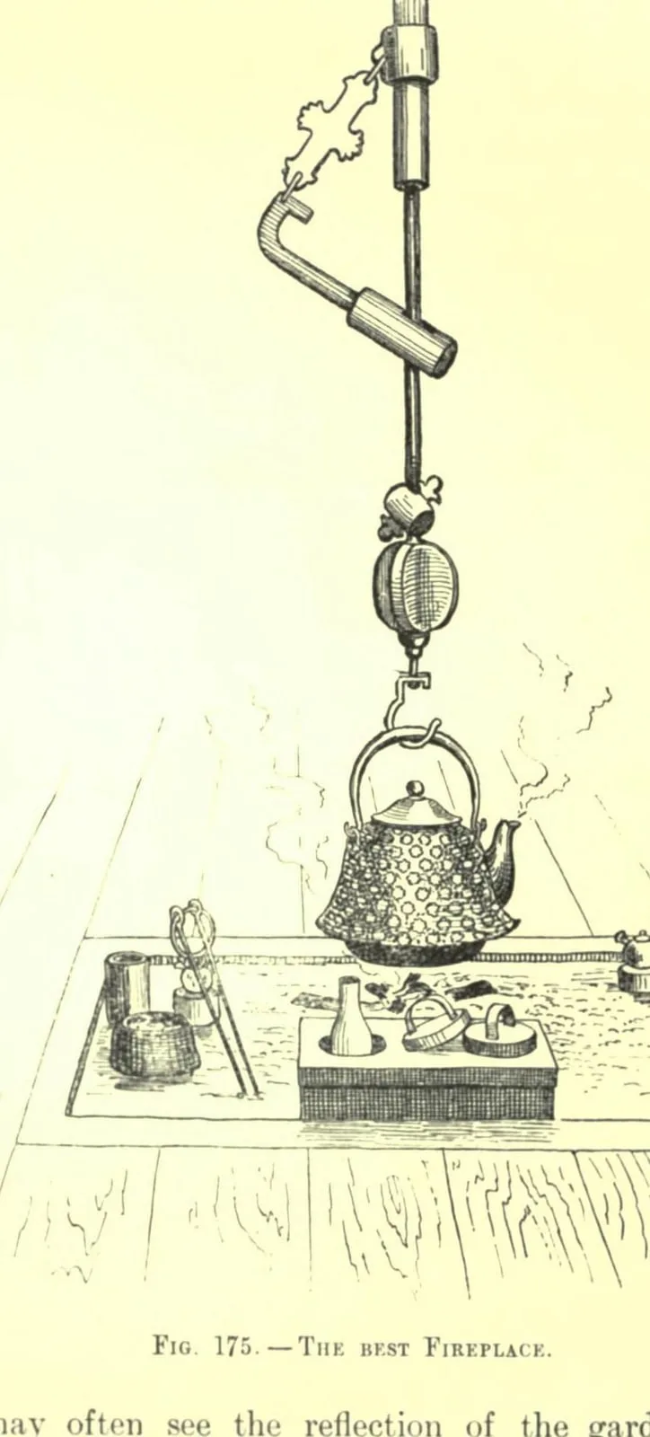 Fig. 175. THE BEST FIREPLACE (Japanese Homes and Their Surroundings)