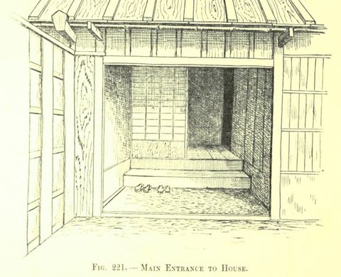 Fig. 221. MAIN ENTRANCE TO HOUSE (Japanese Homes and Their Surroundings)