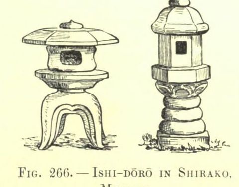Fig. 266. ISHI-DORO IN SHIBAKO, MUSASHI (Japanese Homes and Their Surroundings)