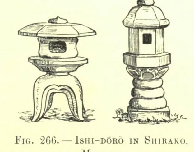 Fig. 266. ISHI-DORO IN SHIBAKO, MUSASHI (Japanese Homes and Their Surroundings)