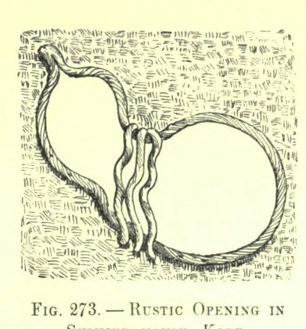 Fig. 273. RUSTIC OPENING IN SUMMER-HOUSE, KOBE (Japanese Homes and Their Surroundings)