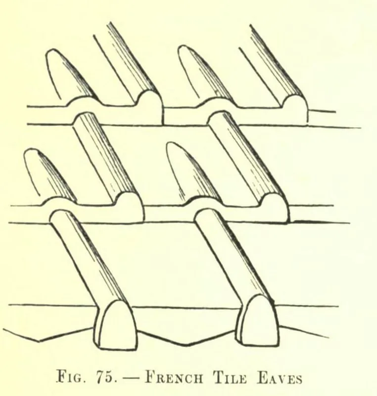 Fig. 75. FRENCH TILE EAVES (Japanese Homes and Their Surroundings)