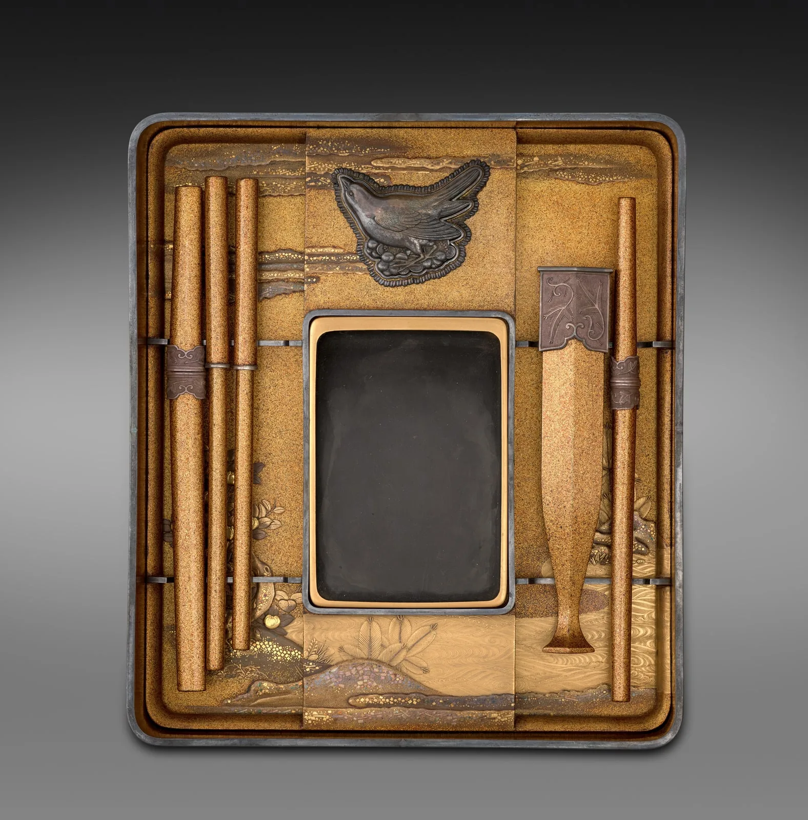 Writing Box (Suzuribako) with the “First Song” (Hatsune) Chapter from the Tale of Genji
