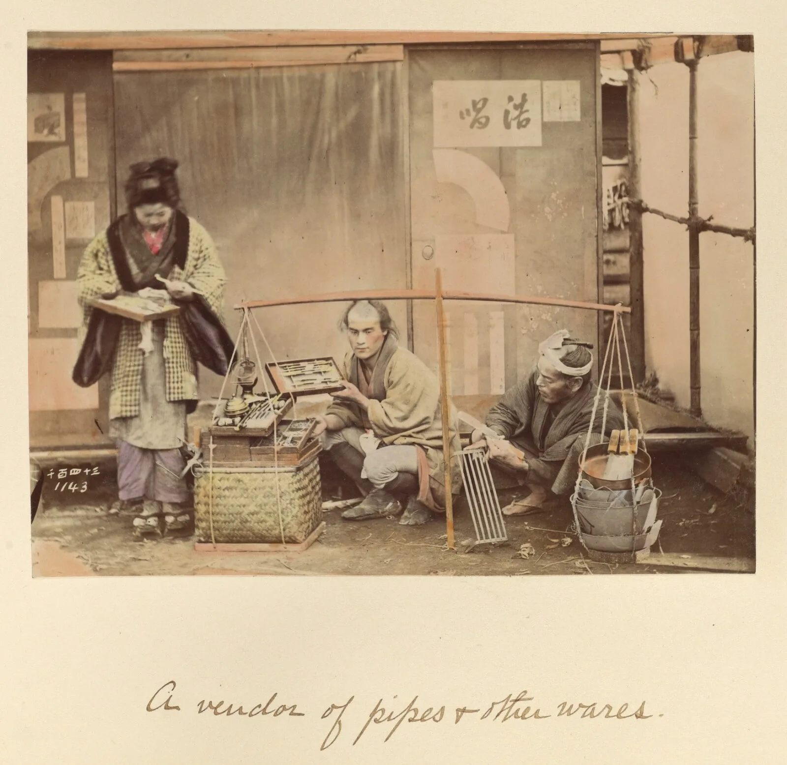 A vendor of pipes and other wares