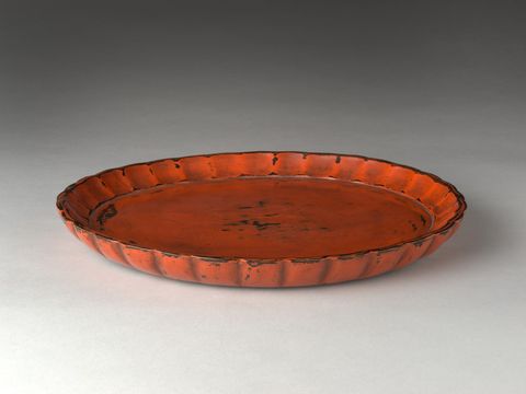 Large Negoro Lobed Tray (Rinka-bon)