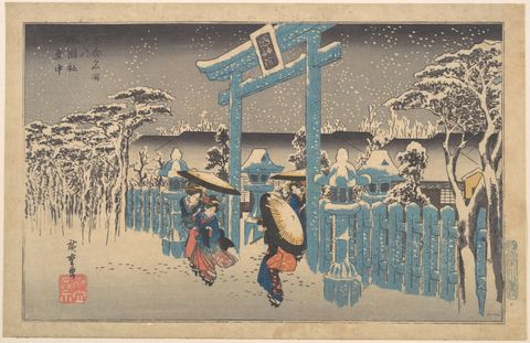Gion Shrine in Snow
