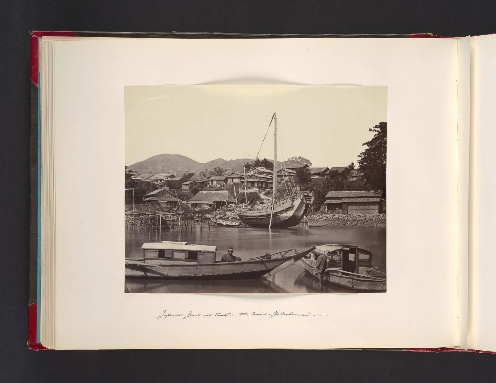 Japanese Junk and Boats in the Canal, Yokohama