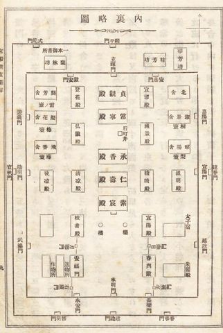 内裏の略図（宮殿調度図解）