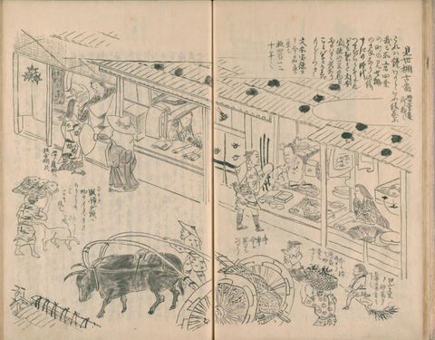 見世棚の古図（守貞謾稿 巻3（家宅））