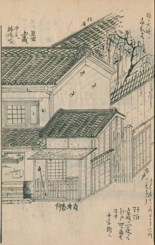 江戸の土蔵と自身番（守貞謾稿 巻3（家宅））