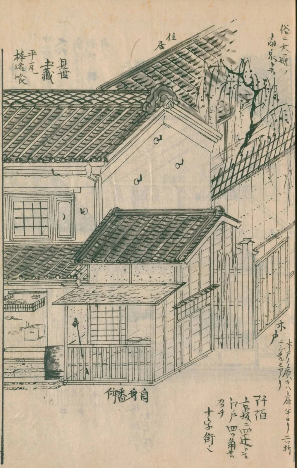 江戸の土蔵と自身番（守貞謾稿 巻3（家宅））