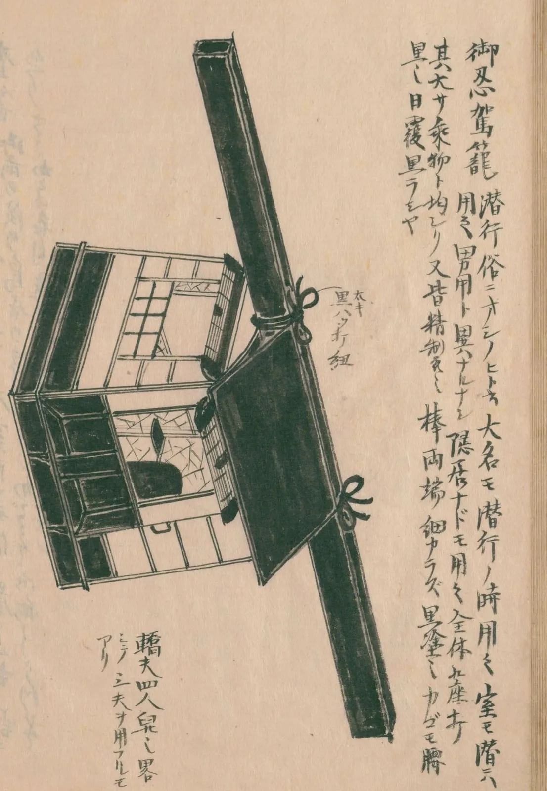 御忍駕籠（守貞謾稿 後集巻3〜4（駕籠・車））