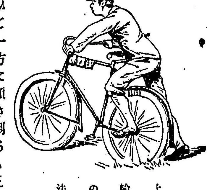 自転車に乗る姿勢（自転車術 一名・輪術）