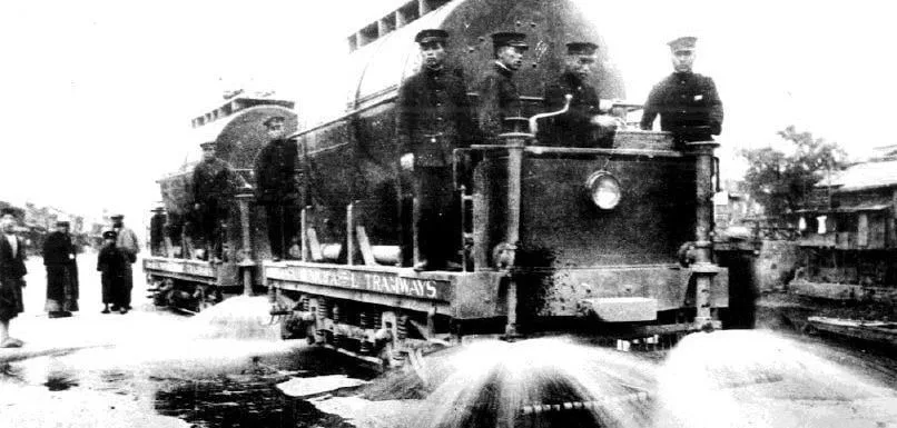 (大阪名勝)散水電車