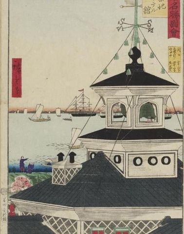 東京名勝圖會 築地ホテル舘