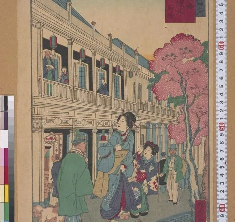 「東京名勝之内」「京橋煉瓦石造」