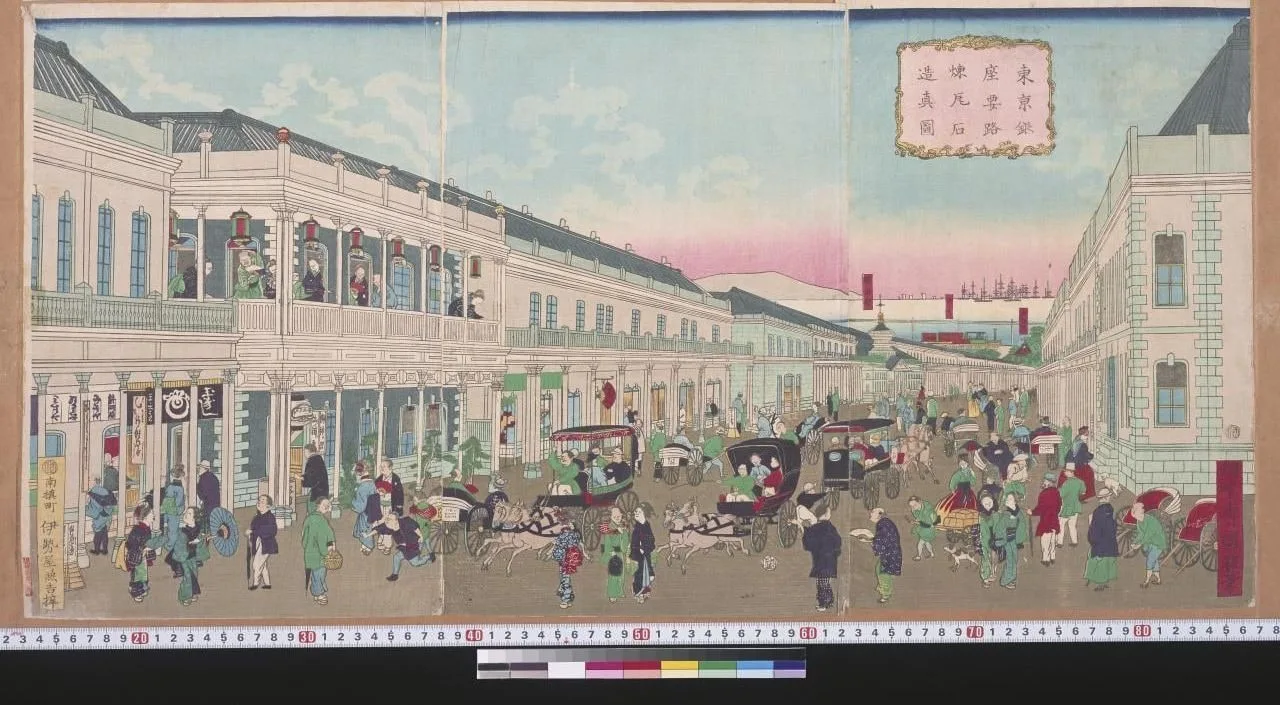 「東京銀座要路煉瓦石造真図」
