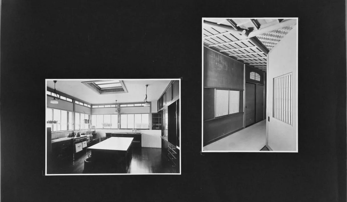 ［鈴木忠治邸日本館茶の間・中坪境廊下、調理所］写真