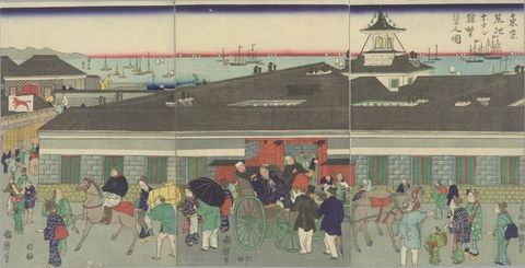 東京築地ホテル館繁栄之図